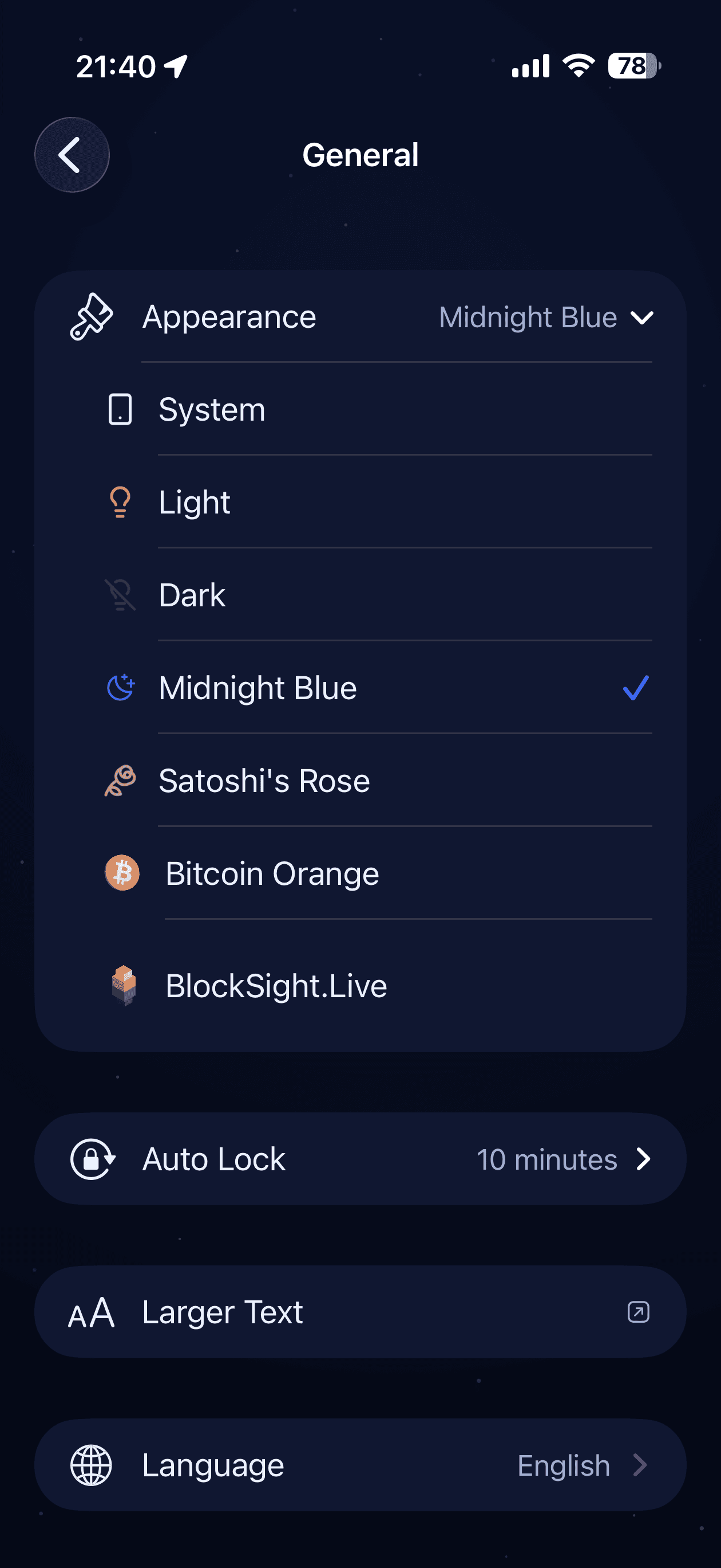 Appearance Settings